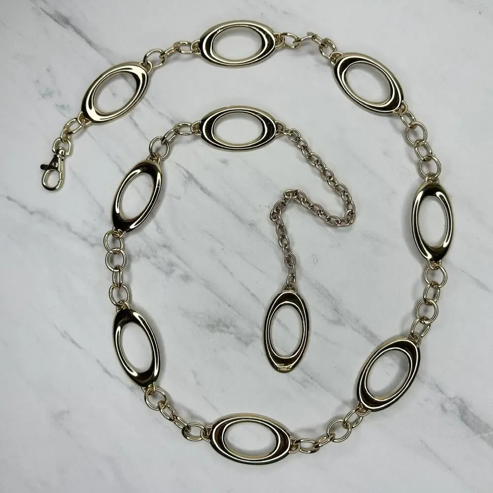 Fossil Gold Chain Belt Oval Link Extra Large/2X (XL/2X) ✨